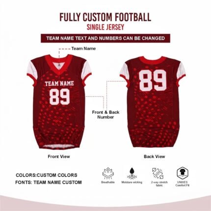 Custom Sublimated Football Jersey – Collegiate Cut