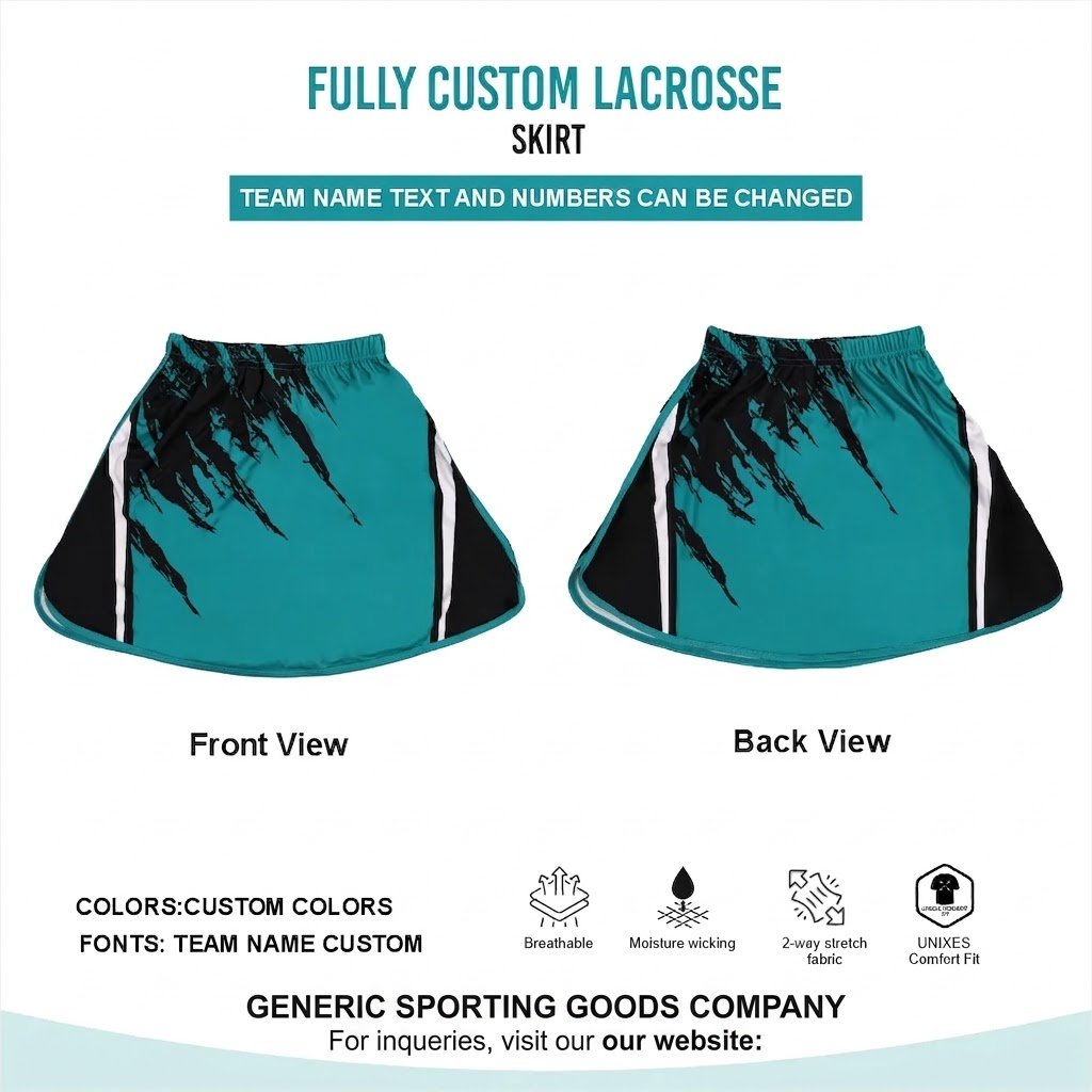 1.Custom-Sublimated-Lacrosse-Skirt-BlackGreen1