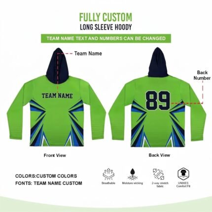 Custom Sublimated Long Sleeve Hoodie