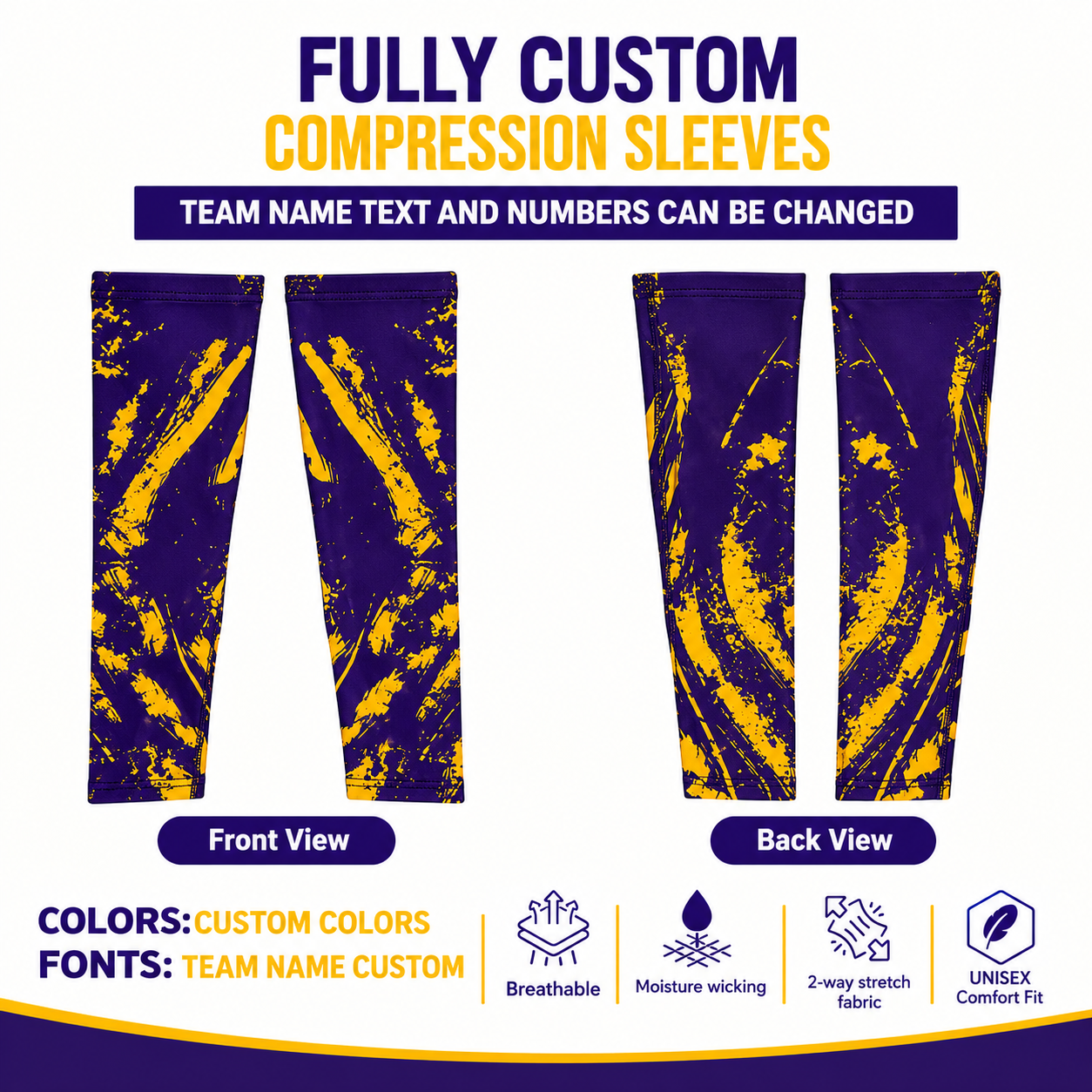 Custom Sublimated Compression Sleeves 1