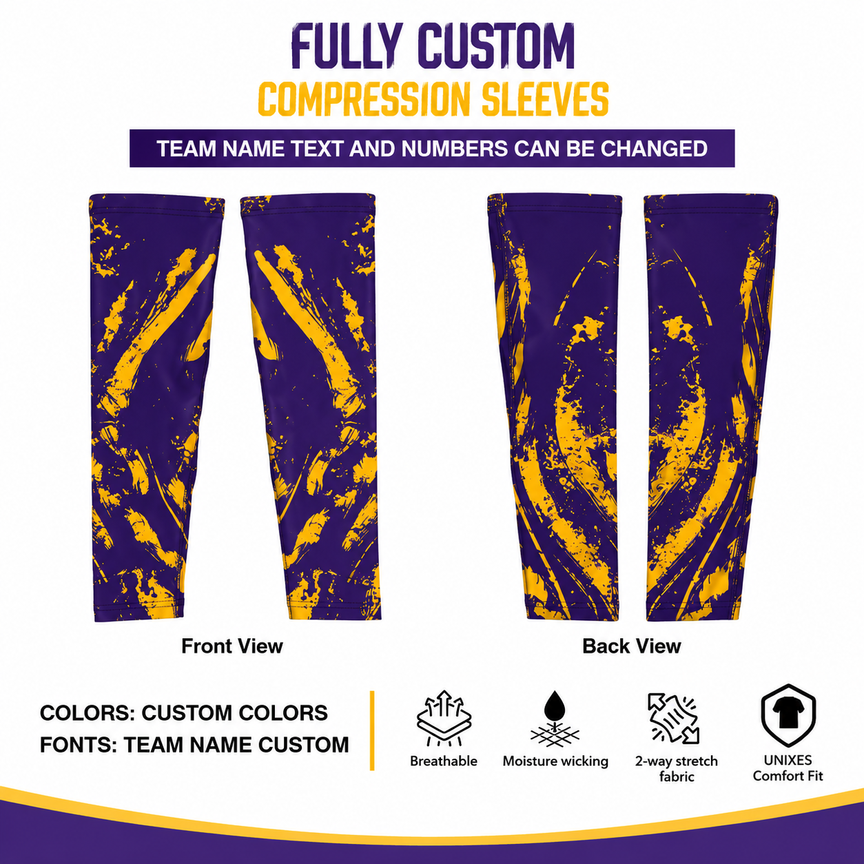 Custom Sublimated Compression Sleeves 1