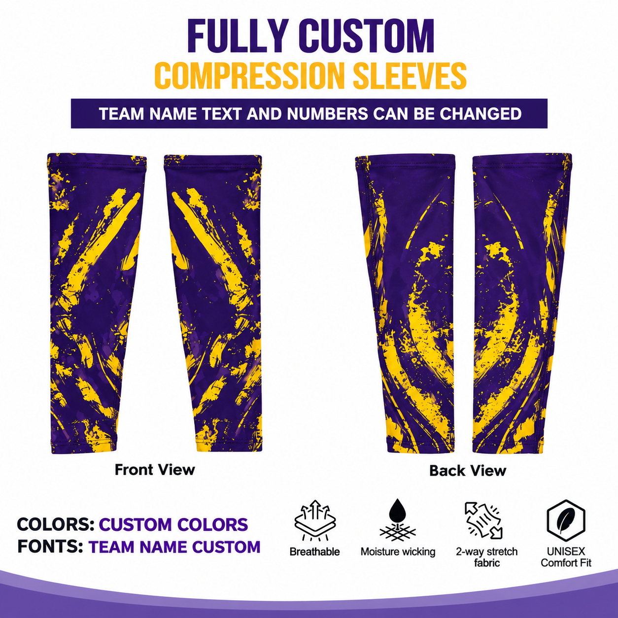 Custom Sublimated Compression Sleeves 1