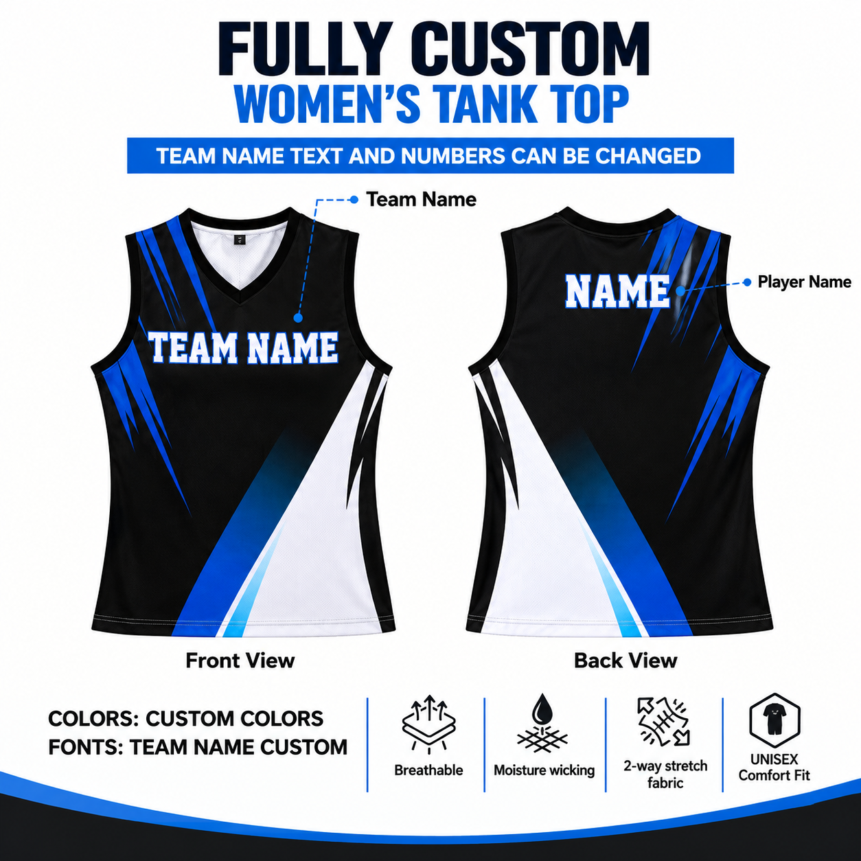 Custom Sublimated Running Tank Top 1