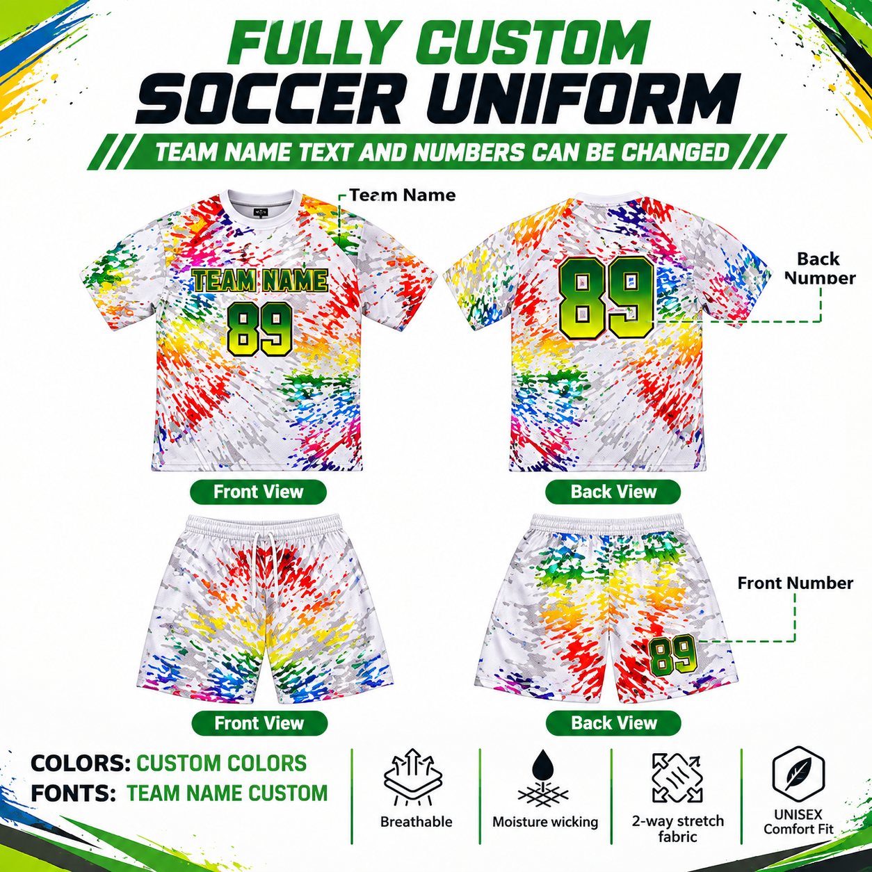 Custom Sublimated Soccer Uniform – Gray 1