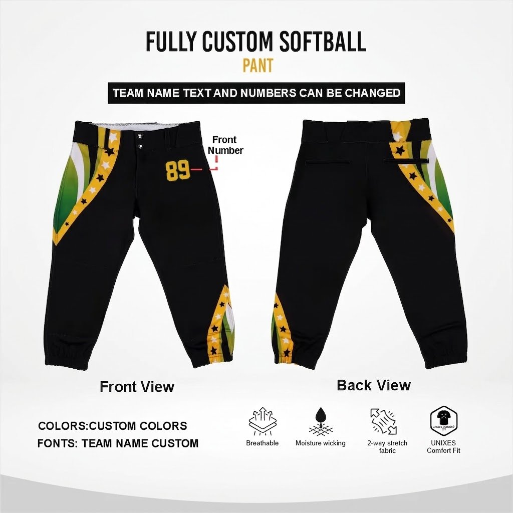 Custom Sublimated Softball Pants 1
